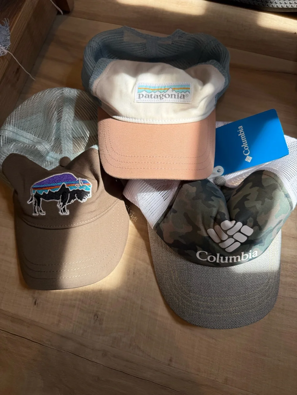 2 Patagonia + 1 Columbia  Trucker Hats
